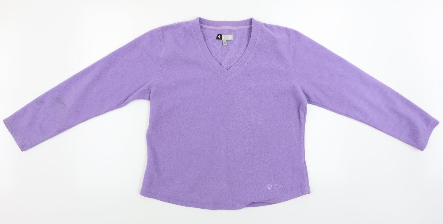 Active Womens Purple   Pullover Jumper Size 14