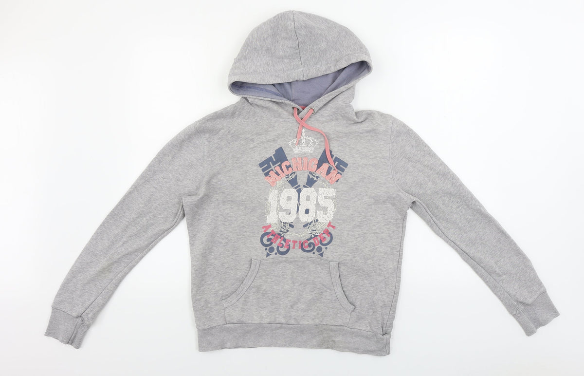 Additional front view of Papaya women’s grey pullover hoodie, size UK 10