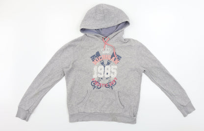 Additional front view of Papaya women’s grey pullover hoodie, size UK 10