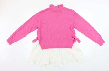 JS  Womens Pink   Pullover Jumper One Size