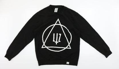 less than zero Womens Black   Pullover Jumper Size L