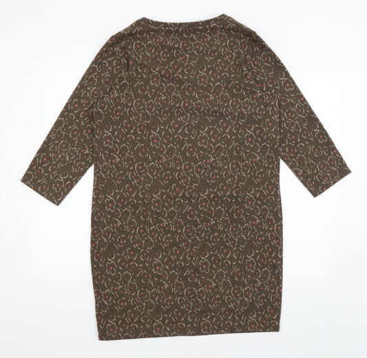 TU Womens Brown Floral  Pullover Jumper Size 12