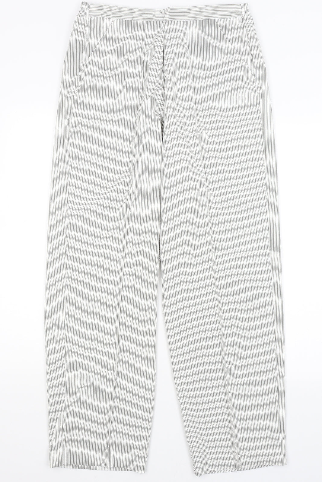 BM Womens Grey Striped  Trousers  Size 18 L28 in