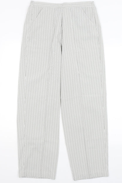BM Womens Grey Striped  Trousers  Size 18 L28 in