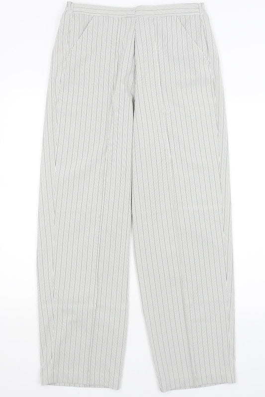 BM Womens Grey Striped  Trousers  Size 18 L28 in