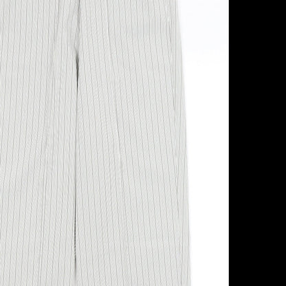 BM Womens Grey Striped  Trousers  Size 18 L28 in