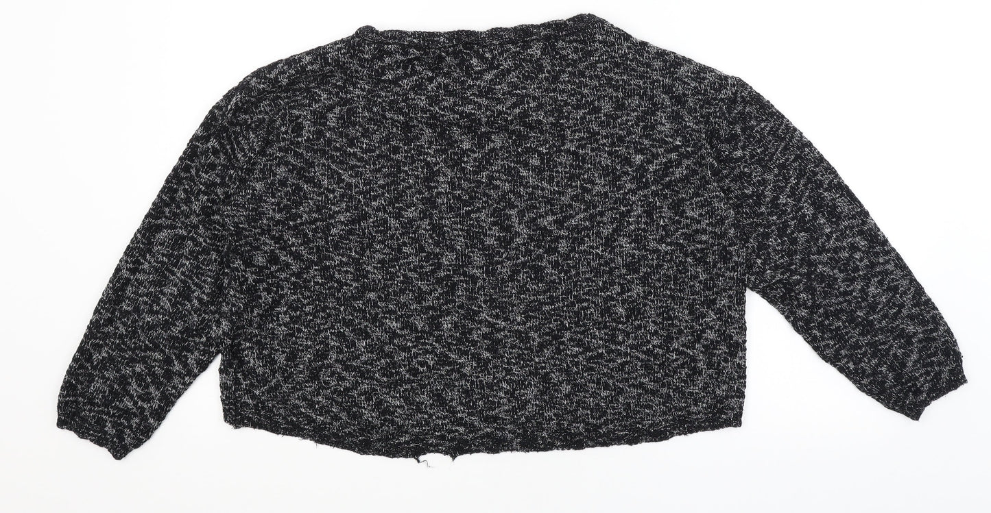 Womens UK Size L Divided Black Pullover Jumper