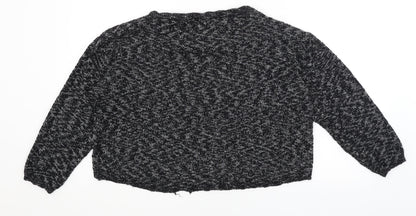 Womens UK Size L Divided Black Pullover Jumper