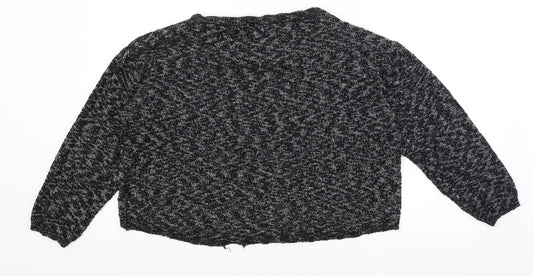 Womens UK Size L Divided Black Pullover Jumper
