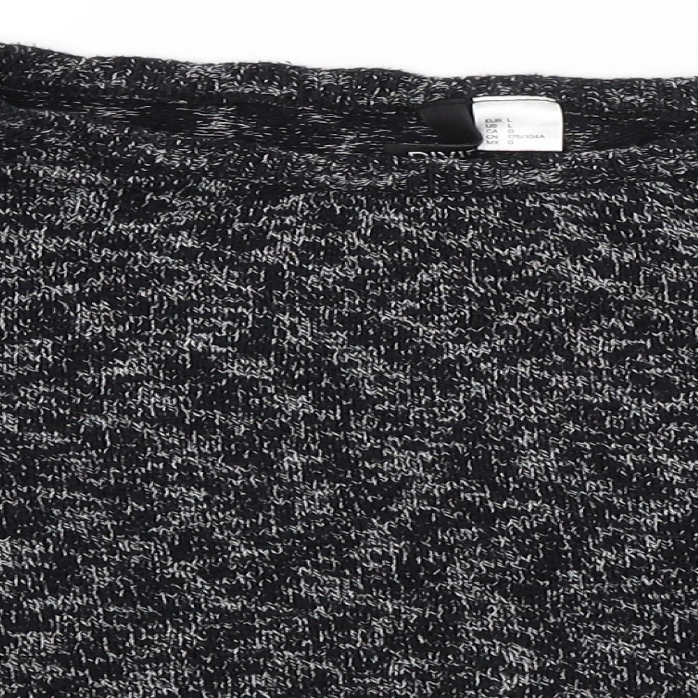 Womens UK Size L Divided Black Pullover Jumper