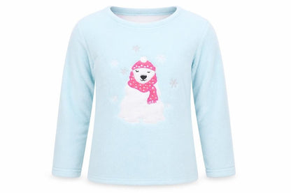 Love To Lounge Womens Blue Solid  Top Pyjama Top Size 8  - Polar Bear