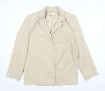 EWM Womens Beige   Jacket Blazer Size 12