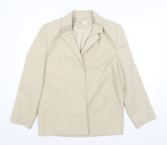 EWM Womens Beige   Jacket Blazer Size 12