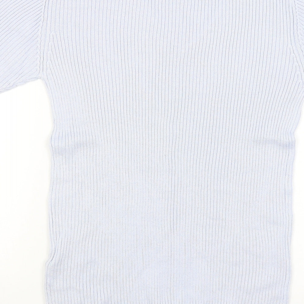 Womens UK Size 12 St Bernard Blue Basic T-Shirt