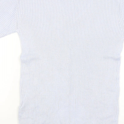 Womens UK Size 12 St Bernard Blue Basic T-Shirt