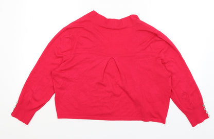 Womens UK Size M Wallis Pink Wrap Jumper
