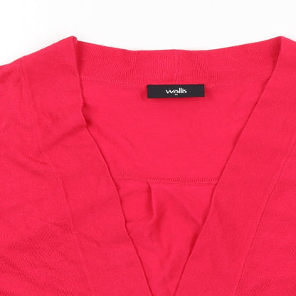 Womens UK Size M Wallis Pink Wrap Jumper