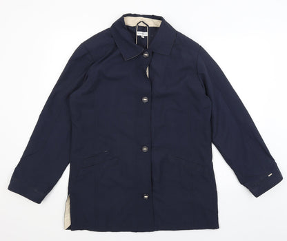 YS Collection Womens Blue   Rain Coat Coat Size 12