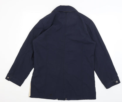 YS Collection Womens Blue   Rain Coat Coat Size 12