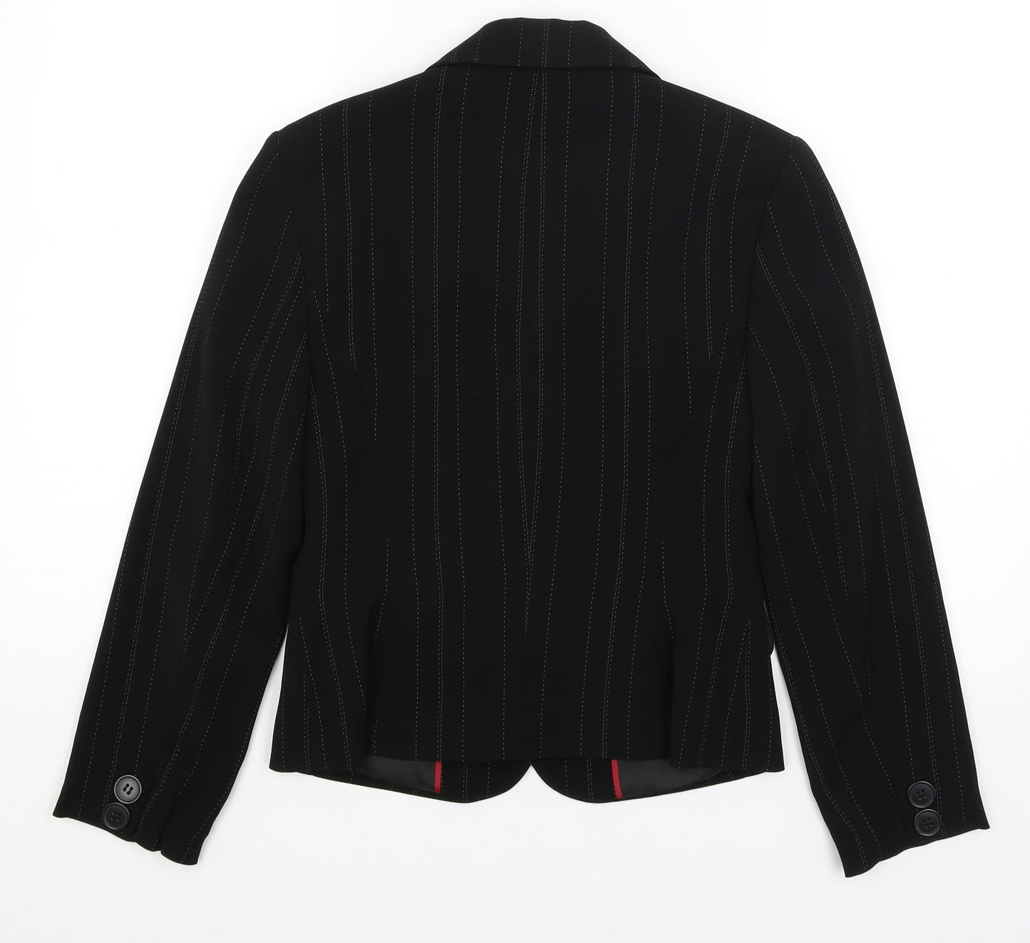 NEXT Womens Black Striped  Jacket Blazer Size 8