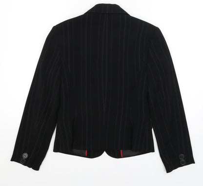 NEXT Womens Black Striped  Jacket Blazer Size 8