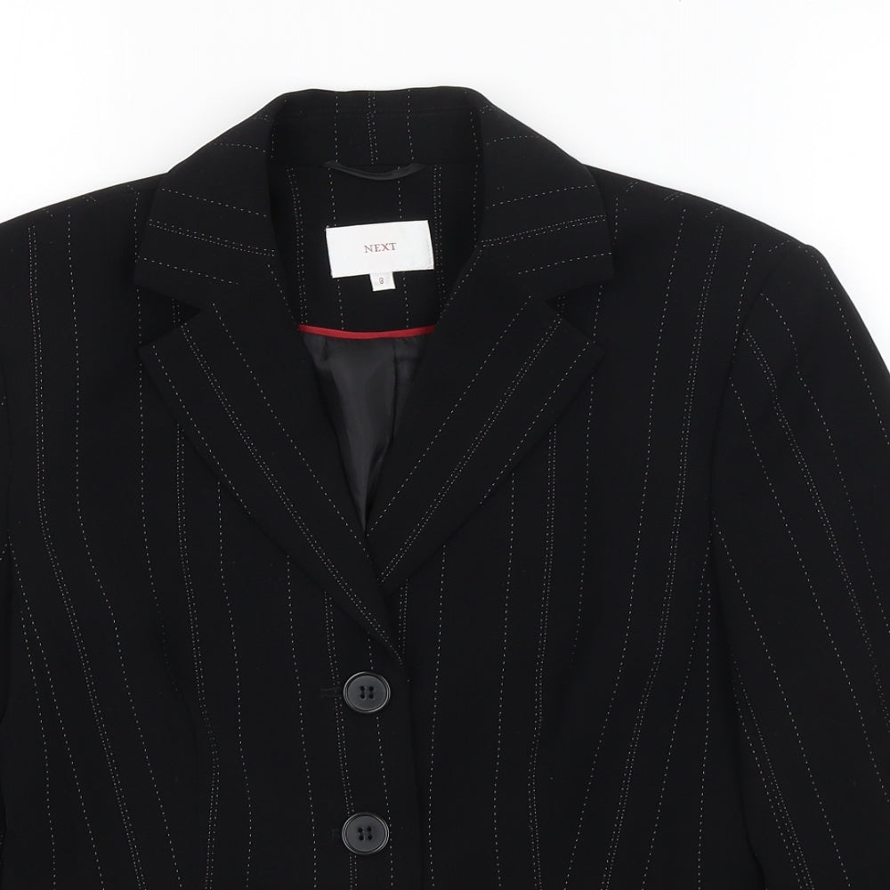 NEXT Womens Black Striped  Jacket Blazer Size 8