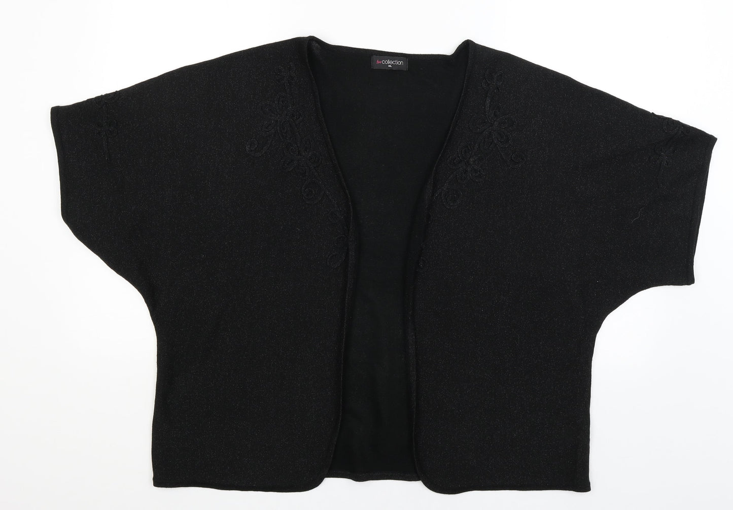 Womens UK Size XL BM Collection Black Wrap Jumper