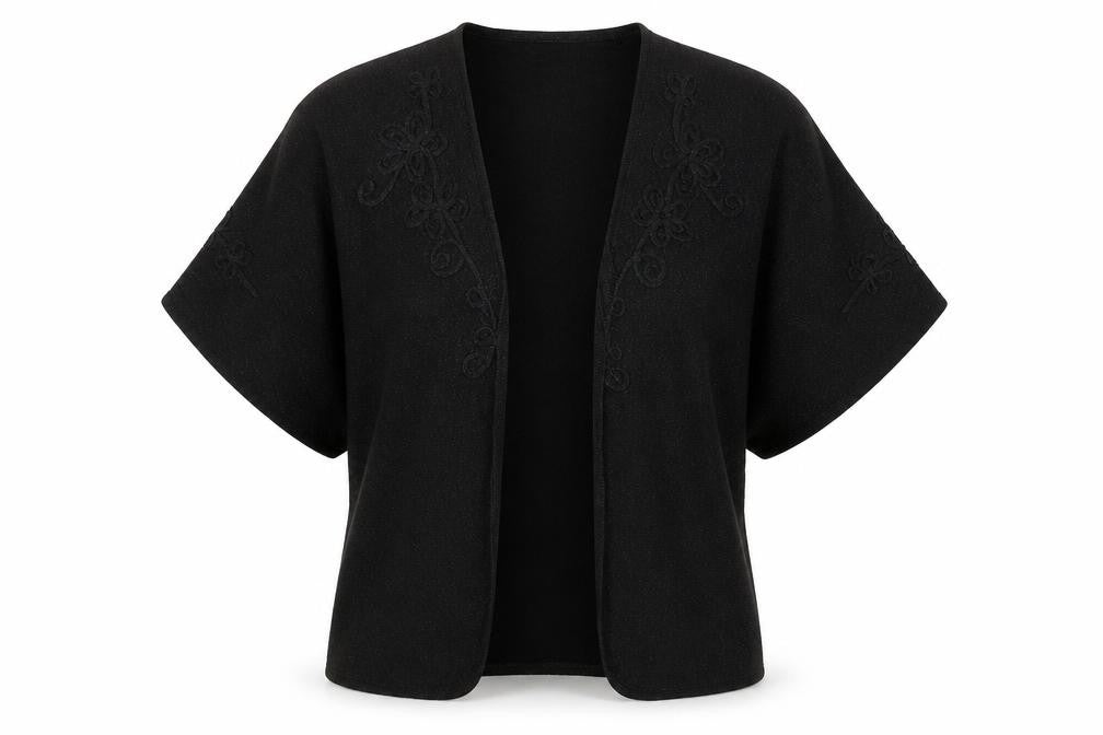 Bonmarché Womens Black Wrap Jumper Size XL