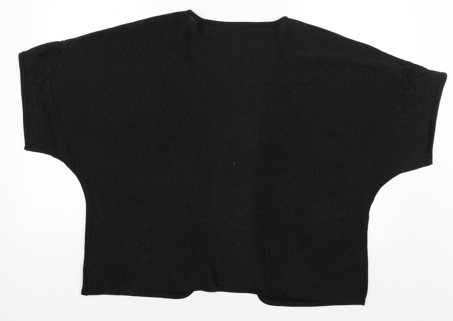 Womens UK Size XL BM Collection Black Wrap Jumper