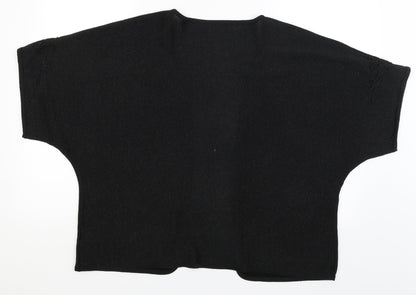 Womens UK Size XL BM Collection Black Wrap Jumper