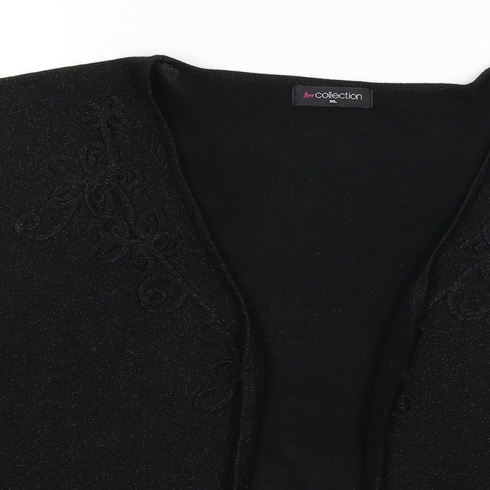 Womens UK Size XL BM Collection Black Wrap Jumper