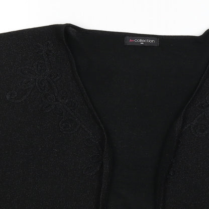 Womens UK Size XL BM Collection Black Wrap Jumper