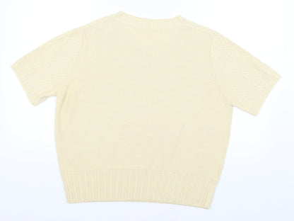 Womens UK Size L Country Casuals Beige Basic T-Shirt
