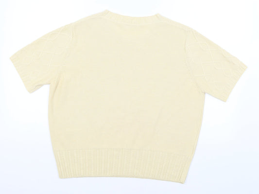 Womens UK Size L Country Casuals Beige Basic T-Shirt