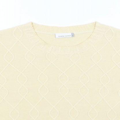 Womens UK Size L Country Casuals Beige Basic T-Shirt