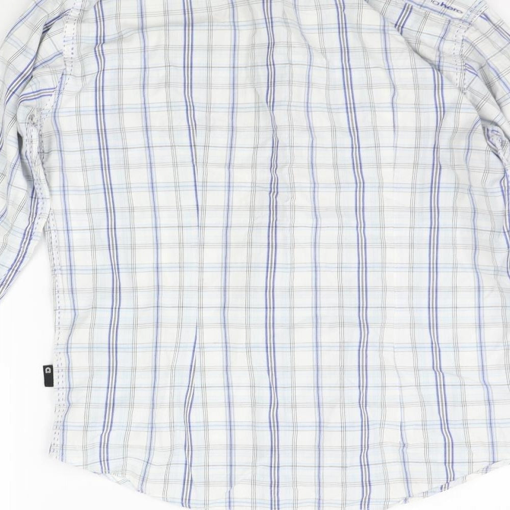 Unsung Hero Mens White Check   Button-Up Size S