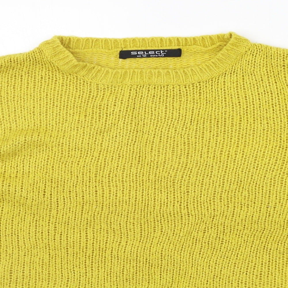 Womens UK Size 12 Select Yellow Pullover Jumper