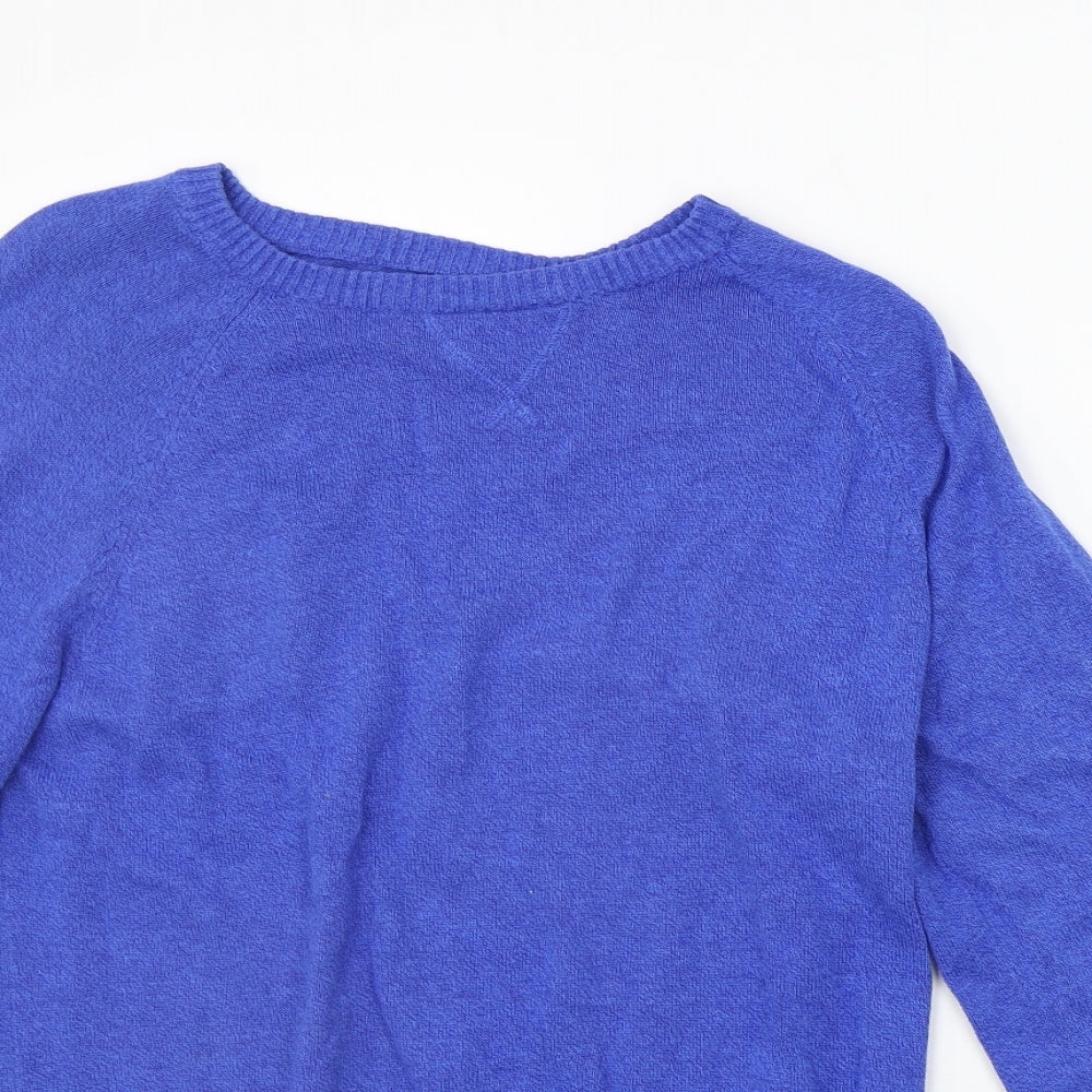 Primark Womens Blue Houndstooth  Pullover Jumper Size S