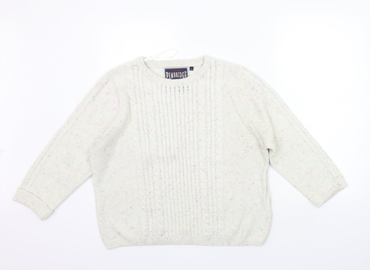 Womens UK Size 14 New Look Beige Pullover Jumper
