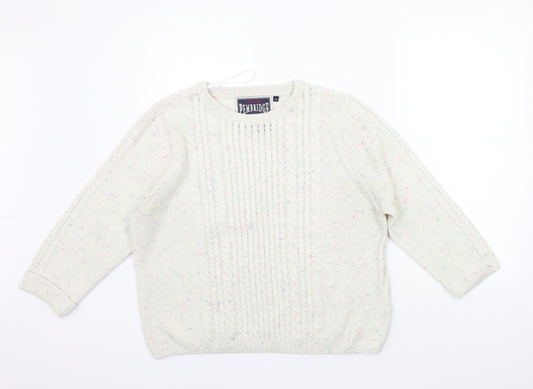 Womens UK Size 14 New Look Beige Pullover Jumper