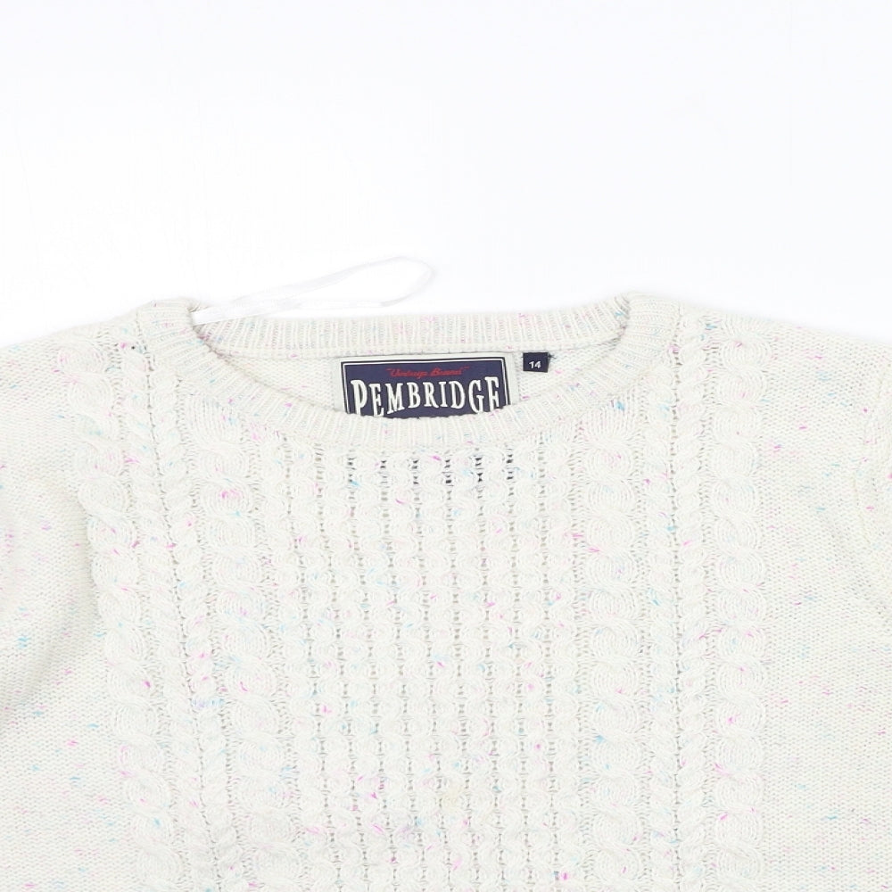 Womens UK Size 14 New Look Beige Pullover Jumper