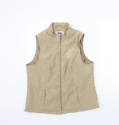 Womens UK Size M EWM Beige Gilet