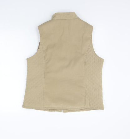Womens UK Size M EWM Beige Gilet