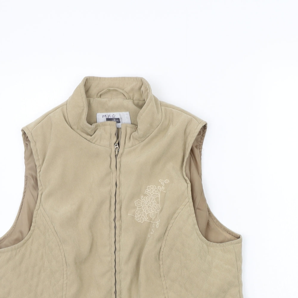 Womens UK Size M EWM Beige Gilet