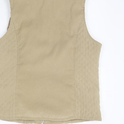 Womens UK Size M EWM Beige Gilet