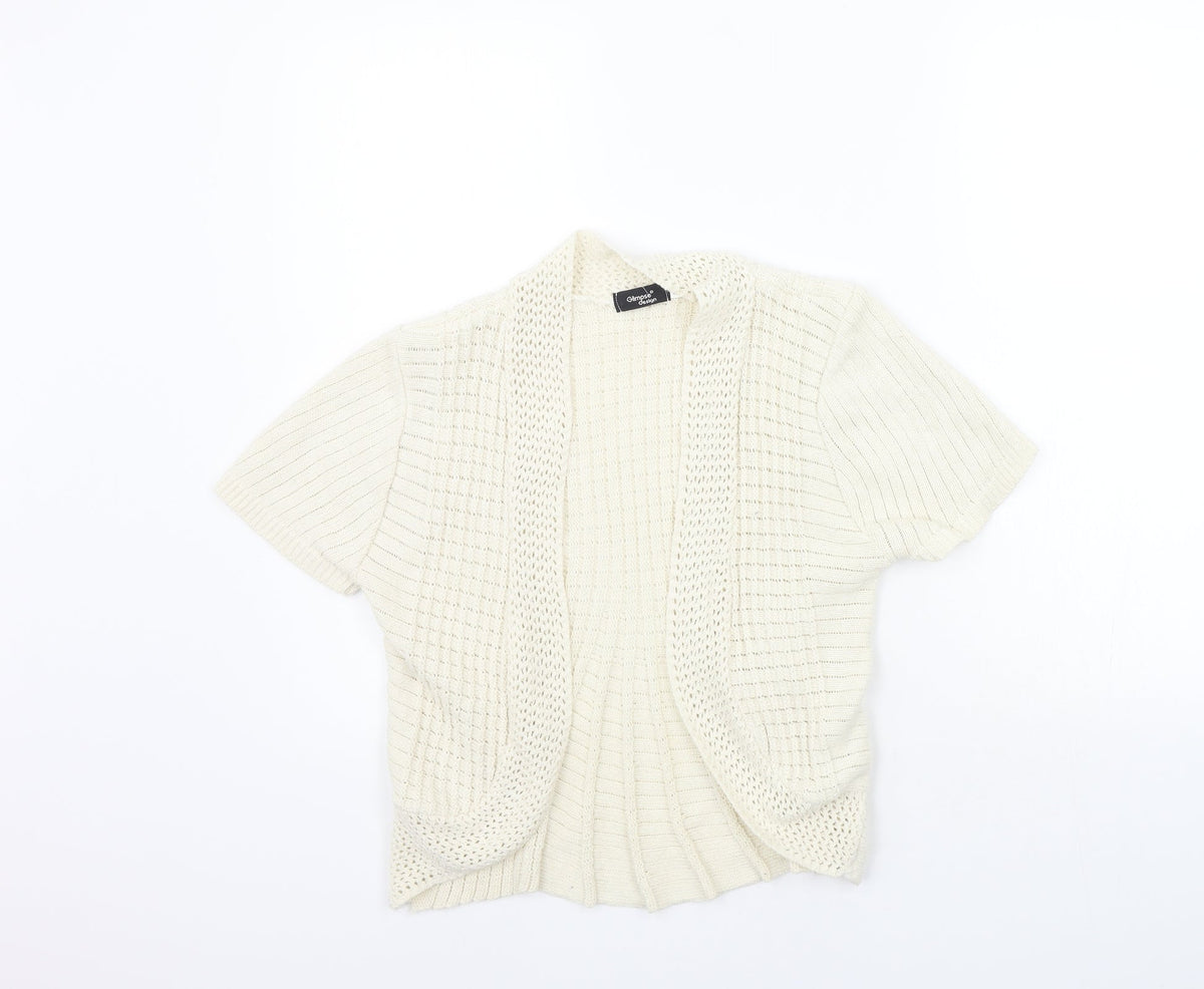 Womens UK Size M GLIMPSE DESIGN Beige Cardigan Jumper