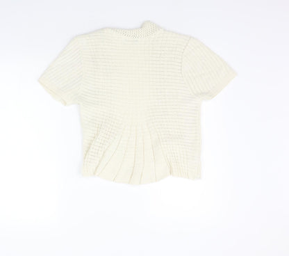 Womens UK Size M GLIMPSE DESIGN Beige Cardigan Jumper