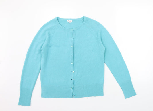 //text Womens Blue   Cardigan Jumper Size L