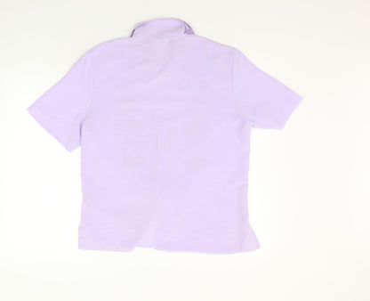 Womens UK Size 12 ROSY Purple Basic Button-Up