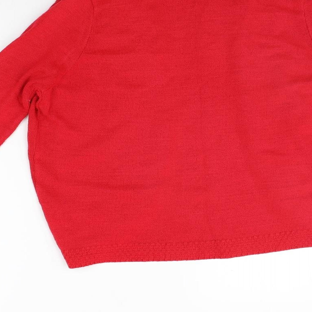 JUST ELEGANCE Womens Red   Cardigan Jumper Size M